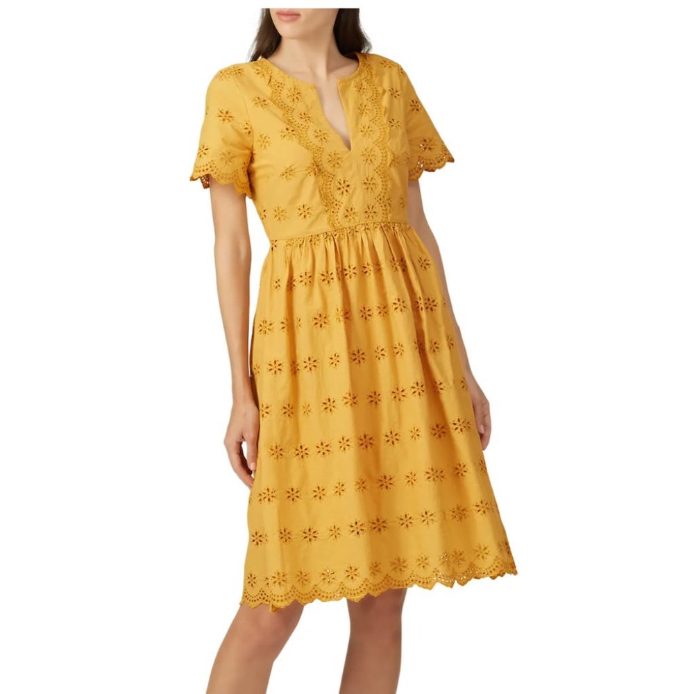 Madewell Yellow Flutter Sleeve Sundress